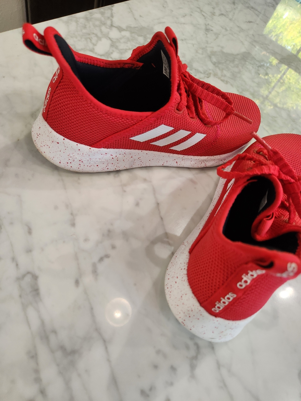 Adidas Red/White Lightweight Mesh Sneakers, BRAND NEW. - Picture 2 of 4